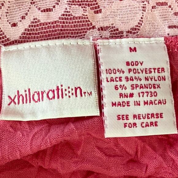 Vintage Xhilaration Womens Med Y2K Lace Trim Camisole Dainty Coquette Romantic - Picture 6 of 7